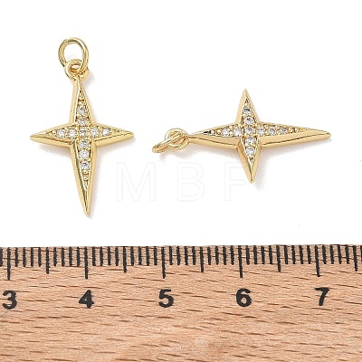 Easter Religion Brass Micro Pave Clear Cubic Zirconia Pendants KK-T085-18A-G-1