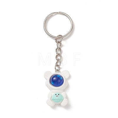 Cute Cartoon Astronaut Resin Pendant Keychain KEYC-JKC00405-1