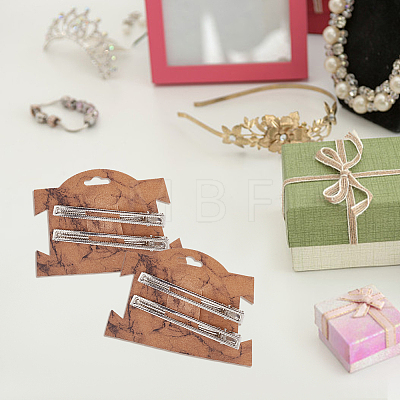 Rectangle Paper Hair Clip Display Cards CDIS-WH0027-04A-02-1