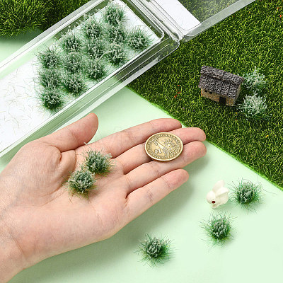 Resin Mini Grass Tufts AJEW-WH20120-10A-03-1