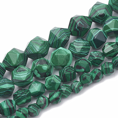 Synthetic Malachite Beads Strands G-S332-12mm-002-1