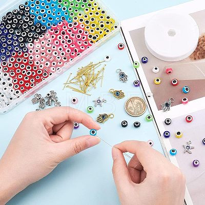  477Pcs Evil Eye Beads Kit for DIY Jewelry Making DIY-NB0006-17-1