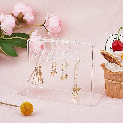 Transparent Acrylic Earring Display Stands EDIS-WH0021-11-1