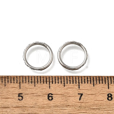 304 Stainless Steel Micro Pave Clear Cubic Zirconia Hoop Nose Rings AJEW-D306-06P-1