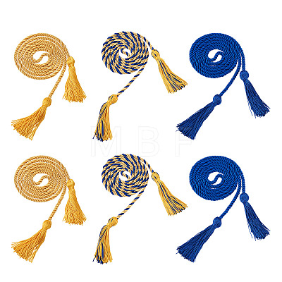 6Pcs 3 Styles Polyester Graduation Honor Rope AJEW-TA0001-22-1