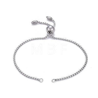 304 Stainless Steel Slider Bracelet/Bolo Bracelets Making MAK-L024-01P-1
