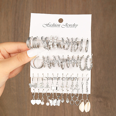 Alloy Hoop Earring Sets PW-WGABBE9-01-1