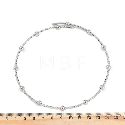 Brass Ball Choker Necklaces for Women NJEW-M079-06P-1