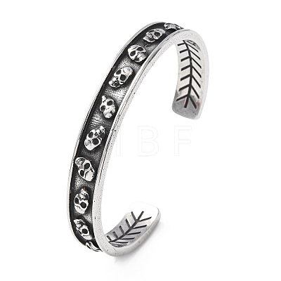 316 Surgical Stainless Steel Cuff Bangles BJEW-C142-01D-AS-1
