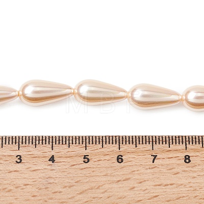 Electroplate Opaque Glass Imitation Pearl Beads Strands EGLA-H113-09A-02-1