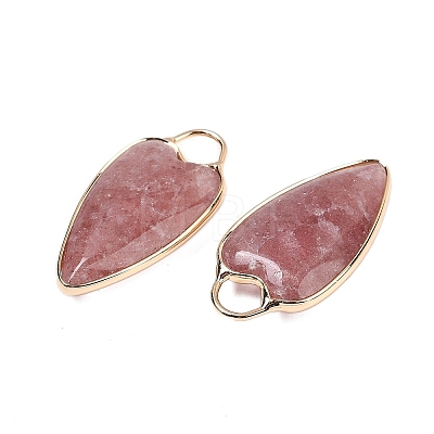 Natural Strawberry Quartz Pendants G-G193-02G-03-1