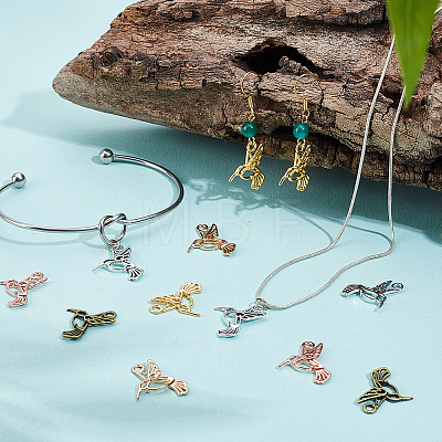 250Pcs 5 Colors Zinc Alloy Pendants FIND-GA0008-61-1