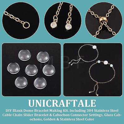 Unicraftale DIY Blank Dome Bracelet Making Kit DIY-UN0003-94-1