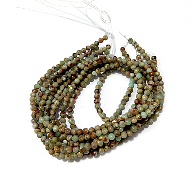 Round Synthetic Aqua Terra Jasper Beads Strands G-N0160-04-4mm-1