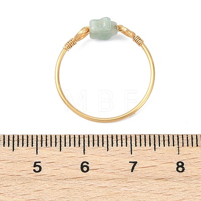 Natural Gemstone Beads Finger Rings RJEW-JR01041-1