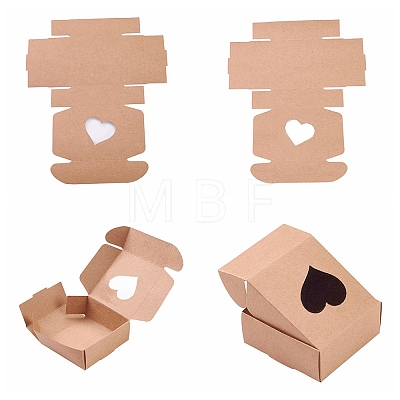 Square Kraft Paper Gift Storage Boxes CON-CJ0001-14-1