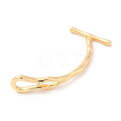 Brass Toggle Clasps KK-F860-37G-1