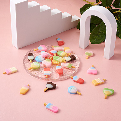 60Pcs 6 Style Resin Decoden Cabochons RESI-TA0001-36-1