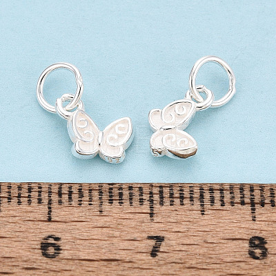 925 Sterling Silver Butterfly Charms STER-T009-04S-1