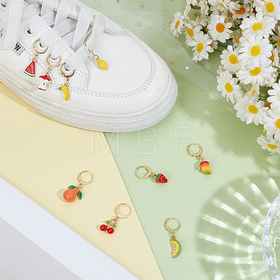 9Pcs Alloy Enamel Shoes Charms HJEW-PH02494-1