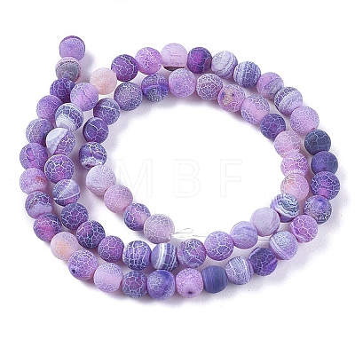 Natural Weathered Agate Beads Strands X-G-L534-01-6mm-1