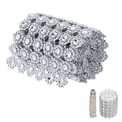 Acrylic & Rhinestone Mesh Wrap Roll DIY-WH0899-697B-1
