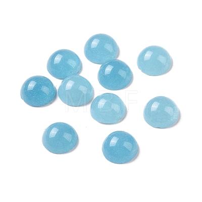 Natural White Jade Cabochons G-G506-8mm-1