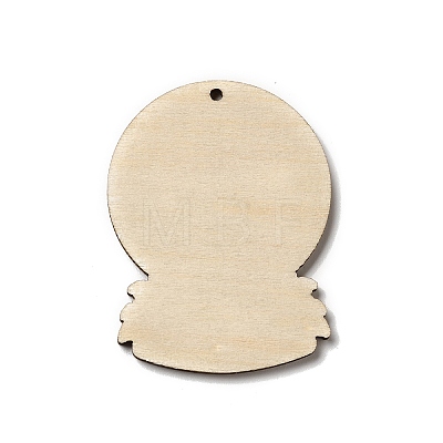 Single Face Printed Wood Big Pendants WOOD-H102-02D-1