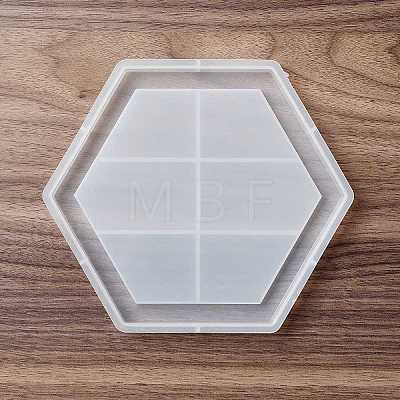 DIY Hexagon Tray Display Decoration Silicone Molds X-DIY-G067-05C-1