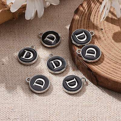 Platinum Plated Alloy Charms LS-ENAM-S118-02D-P-1