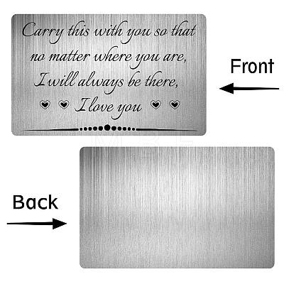 Rectangle 201 Stainless Steel Custom Blank Thermal Transfer Wallet Card DIY-WH0252-023-1