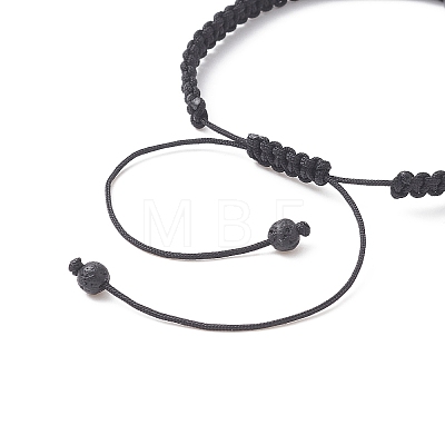 2Pcs 2 Color Acrylic Yin Yang Braided Bead Bracelets Set BJEW-JB09406-1