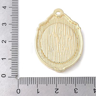 Brass Pendant Cabochon Settings KK-V005-01G-01-1