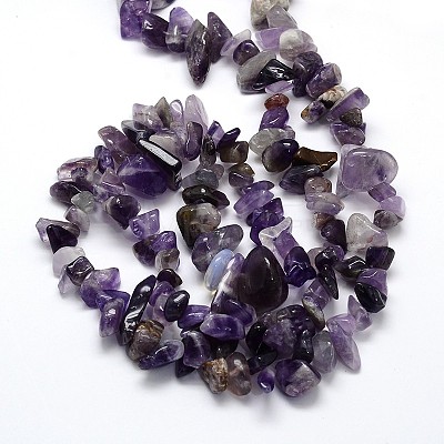 Natural Amethyst Beads Strands G-O049-C-48-1