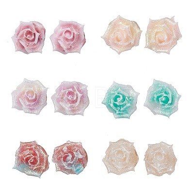 Plastic Stud Earrings EJEW-JE06899-1
