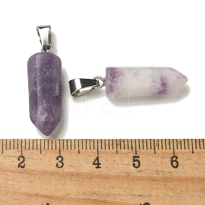 Natural Lepidolite Pendants G-Z067-07P-15-1