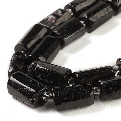 Natural Black Tourmaline Beads Strands G-M403-B16-1