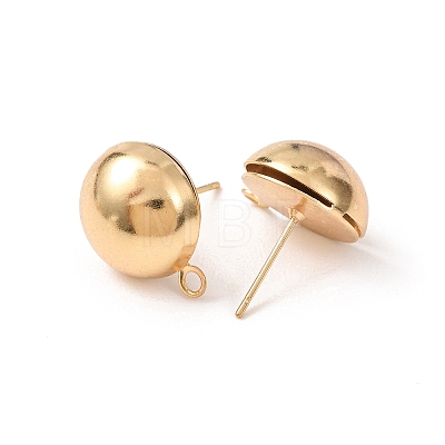 Brass Stud Earring Findings KK-G604-01G-07-1