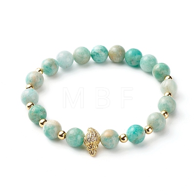Natural Amazonite Stretch Bracelets BJEW-PH02048-1
