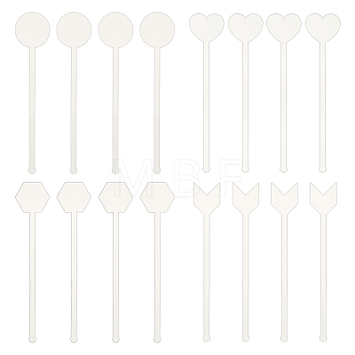 24Pcs 4 Style Transparent Acrylic Stirring Rods AJEW-FG0003-16-1