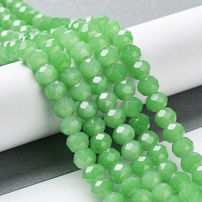 Baking Painted Imitation Jade Glass Bead Strands DGLA-A034-J8MM-A9-1