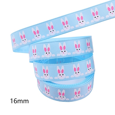 Easter Theme Polyester Grosgrain Ribbons EAER-PW0001-209F-1