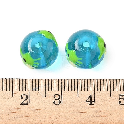 Ocean Theme Handmade Glass Enamel Beads LAMP-D304-02C-1