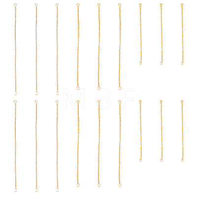18Pcs 3 Styles Brass Chain Connector Charms KK-FH0005-21-1