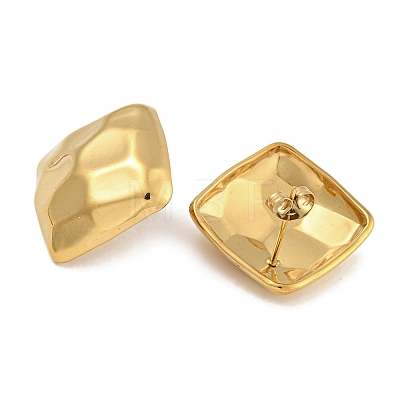 304 Stainless Steel Square Stud Earrings for Women EJEW-U022-10G-1