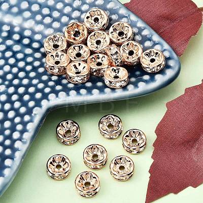 Brass Rhinestone Spacer Beads RB-A014-Z8mm-01RG-NF-1