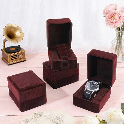 Wood & Velvet Organizer Boxes CON-WH0110-336B-1
