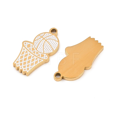 304 Stainless Steel Enamel Pendants STAS-Z190-07G-04-1