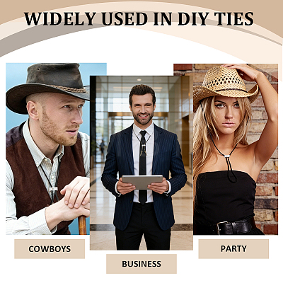 40Pcs Iron Bolo Tie Slides Clasp Accessories FIND-CL0002-29-1
