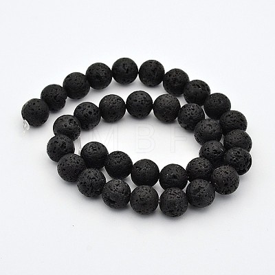 Dyed Lava Rock Round Beads Strands G-J276-13-12mm-1